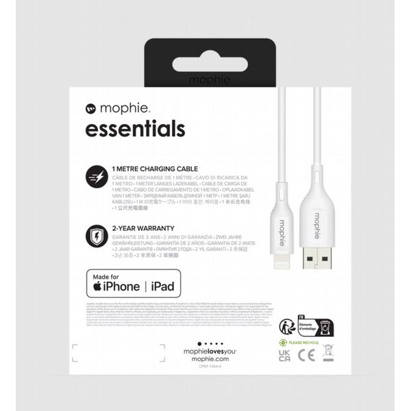 Mophie Cable USB-A to Lightning | 1M - White