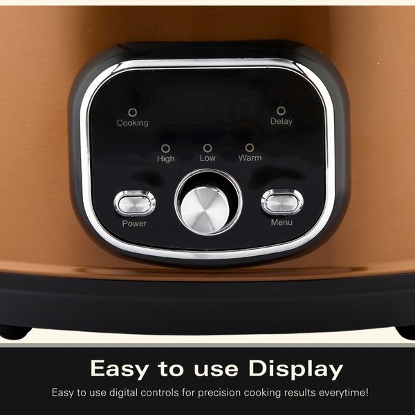 Hamilton Beach Programmable Digital Oval Slow Cooker Brown