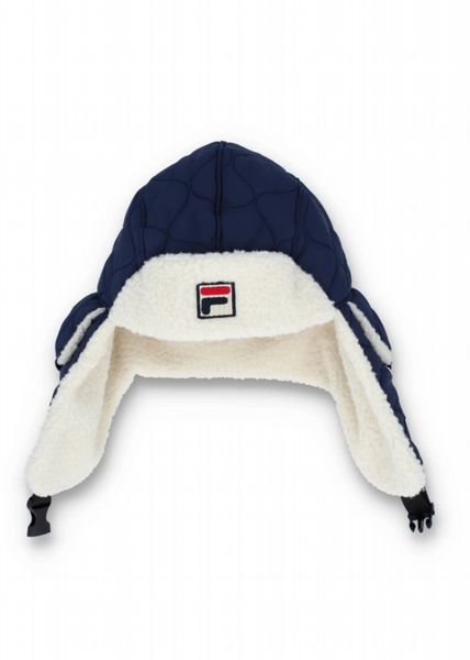 Fila DERK QUILTED TRAPPER HAT WITH FBOX - Fila Navy