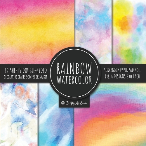  Rainbow Watercolor Scrapbook Paper Pad Vol.1 Decorative Crafts Scrapbooking Kit Collection for Card Making, Origami, Stationary,...