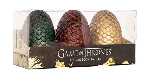 Game of Thrones: Sculpted Dragon Egg Candles: Set of 3