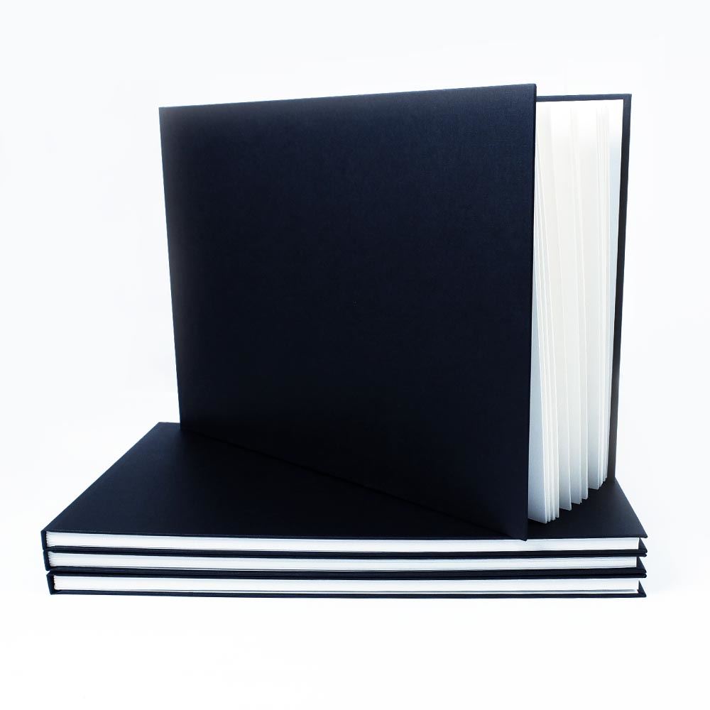 A3 Landscape Black Cloth Hardbacked Sketchbook