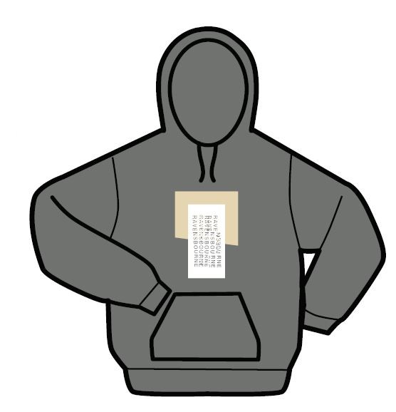 Ravensbourne University Hoodie, Grey
