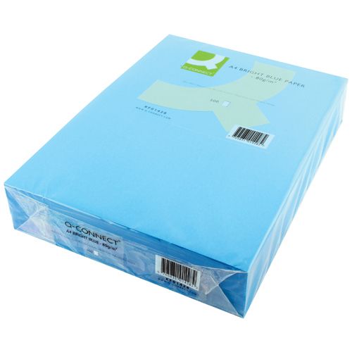 Q-Connect Copier Paper A4 80g Ream Bright Blue
