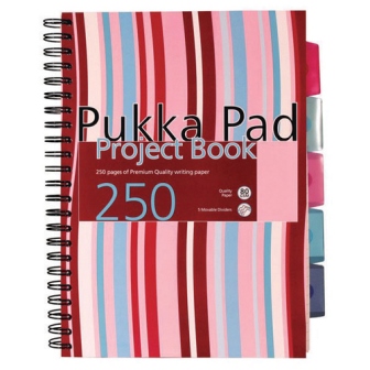 Pukka Pad Project Book A5 250 Pages Ruled Feint - Pack of 3