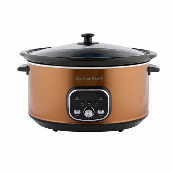 Hamilton Beach Programmable Digital Oval Slow Cooker Brown