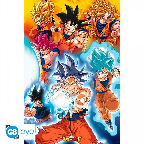 Dragon Ball Goku's transformations 61 x 91.5cm Maxi Poster