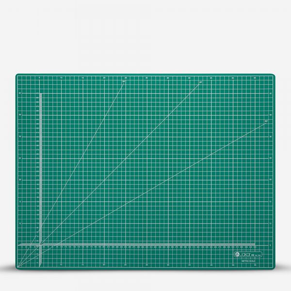 Jakar : Cutting Mat : Green : 3mm Thick : A2 : Double Sided Print : Self-sealing