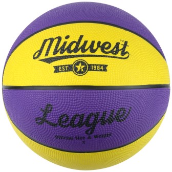 Midwest League Basketball Yellow/Purple Size 7 - Each